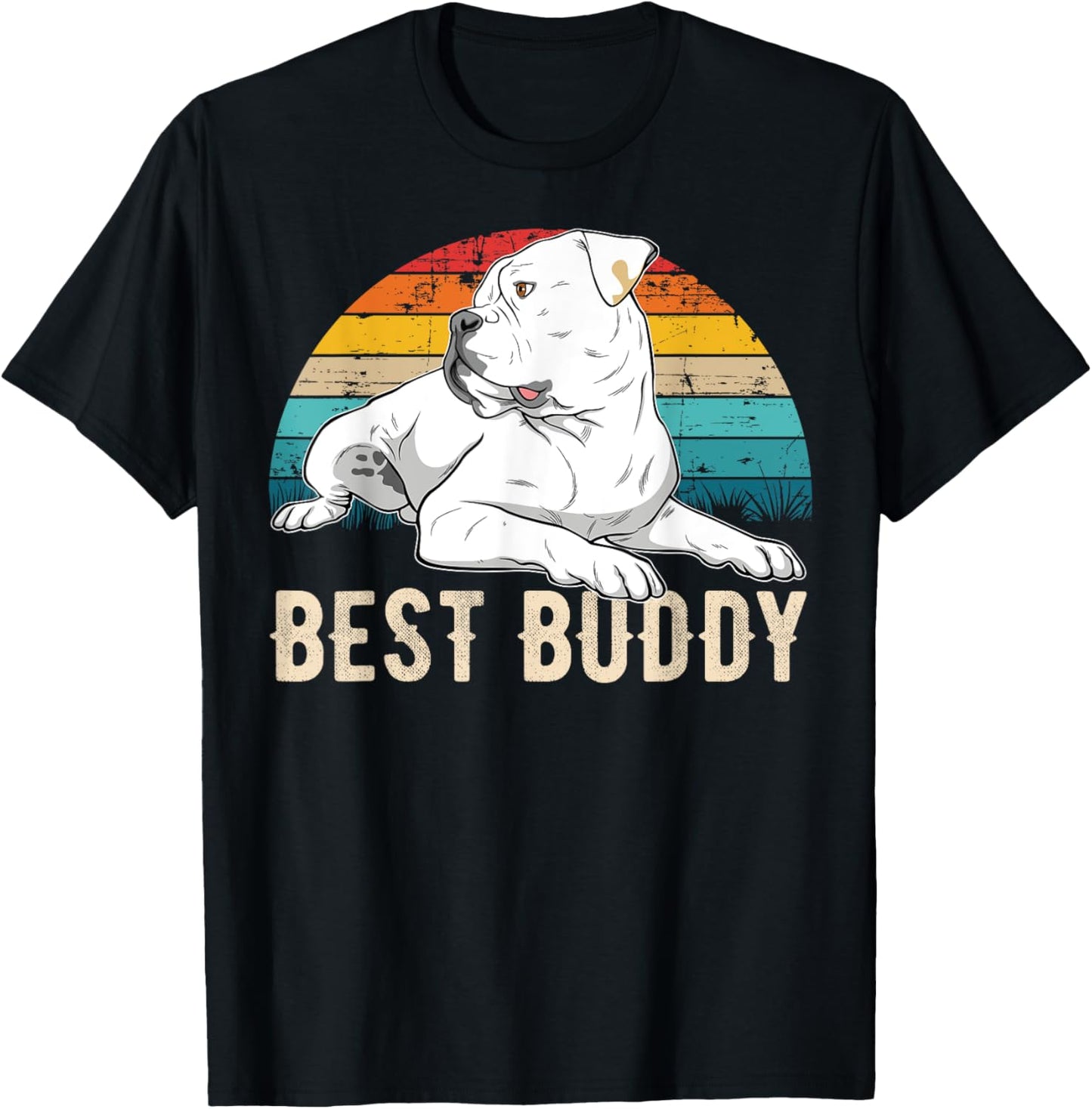 American Bulldog Old Southern White Bulldog Men Women Girls Kids T-Shirt - T-Shirt | Black