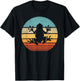 Frog Retro Vintage 60s 70s Sunset Amphibian Animal Men Women T-Shirt - T-Shirt | Black