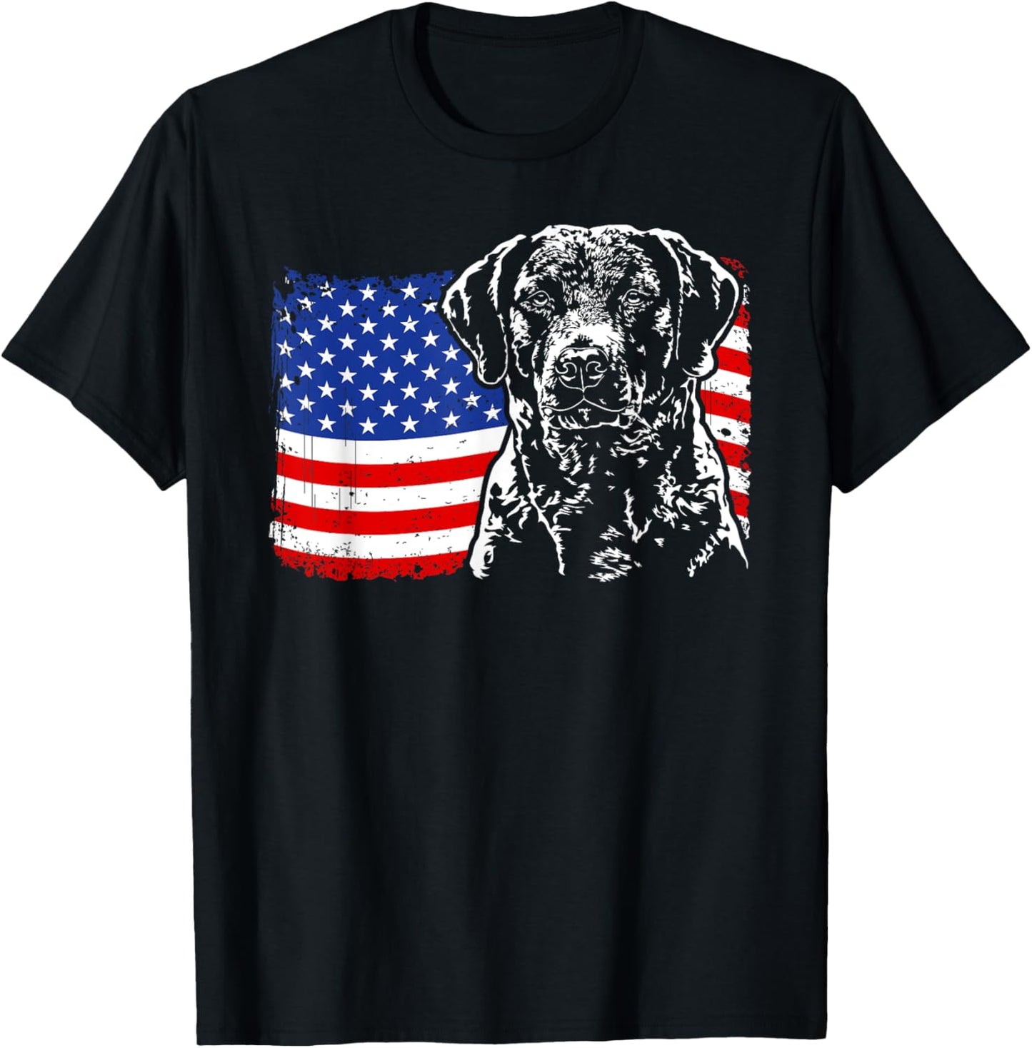 Proud Chesapeake Bay Retriever American Flag patriotic dog Kids Men T-Shirt - T-Shirt | Black