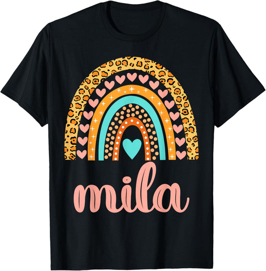 Mila Mila Name Birthday Shirt Gift T-Shirt - T-Shirt | Black