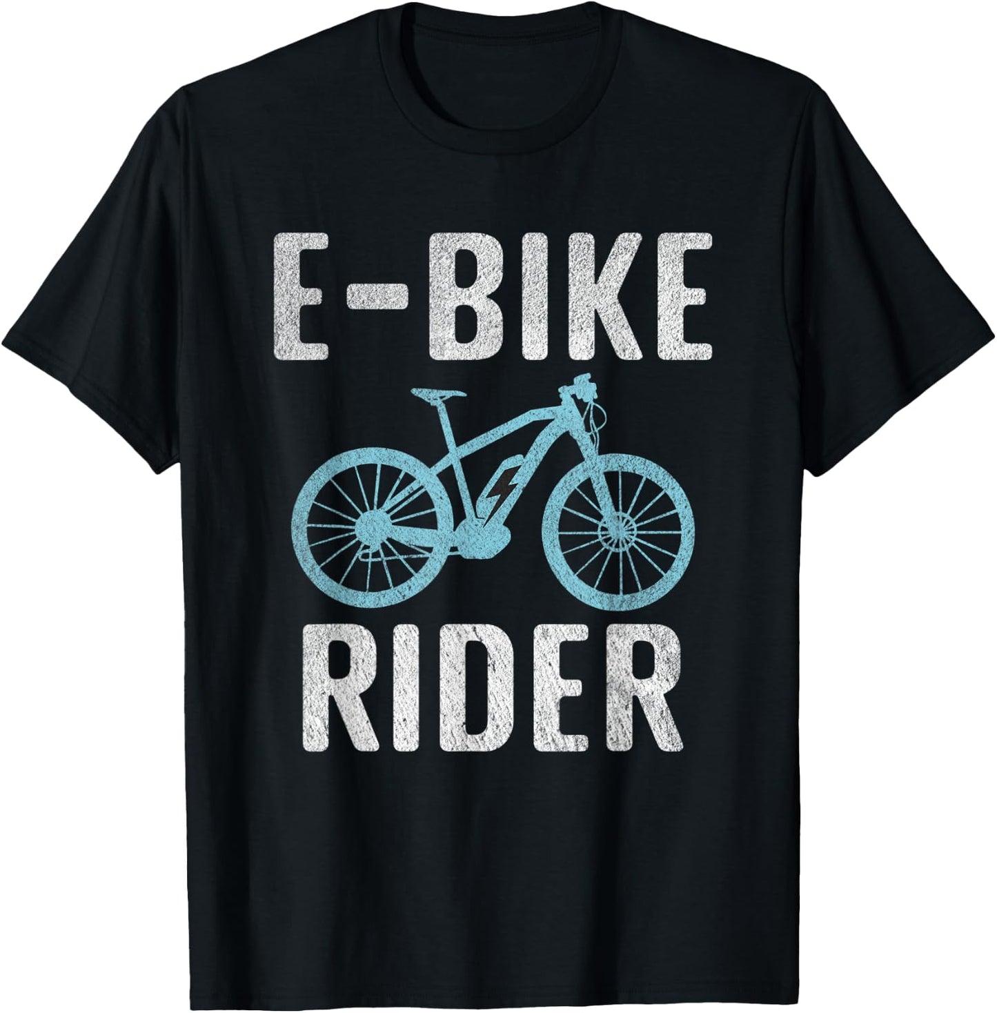 E Bike Rider E Biking Electric Bike Bicycle T-Shirt - T-Shirt | Black