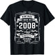 Vintage 2008 17 Years Old Gifts for Boys 17yr 17th Birthday T-Shirt - T-Shirt | Black