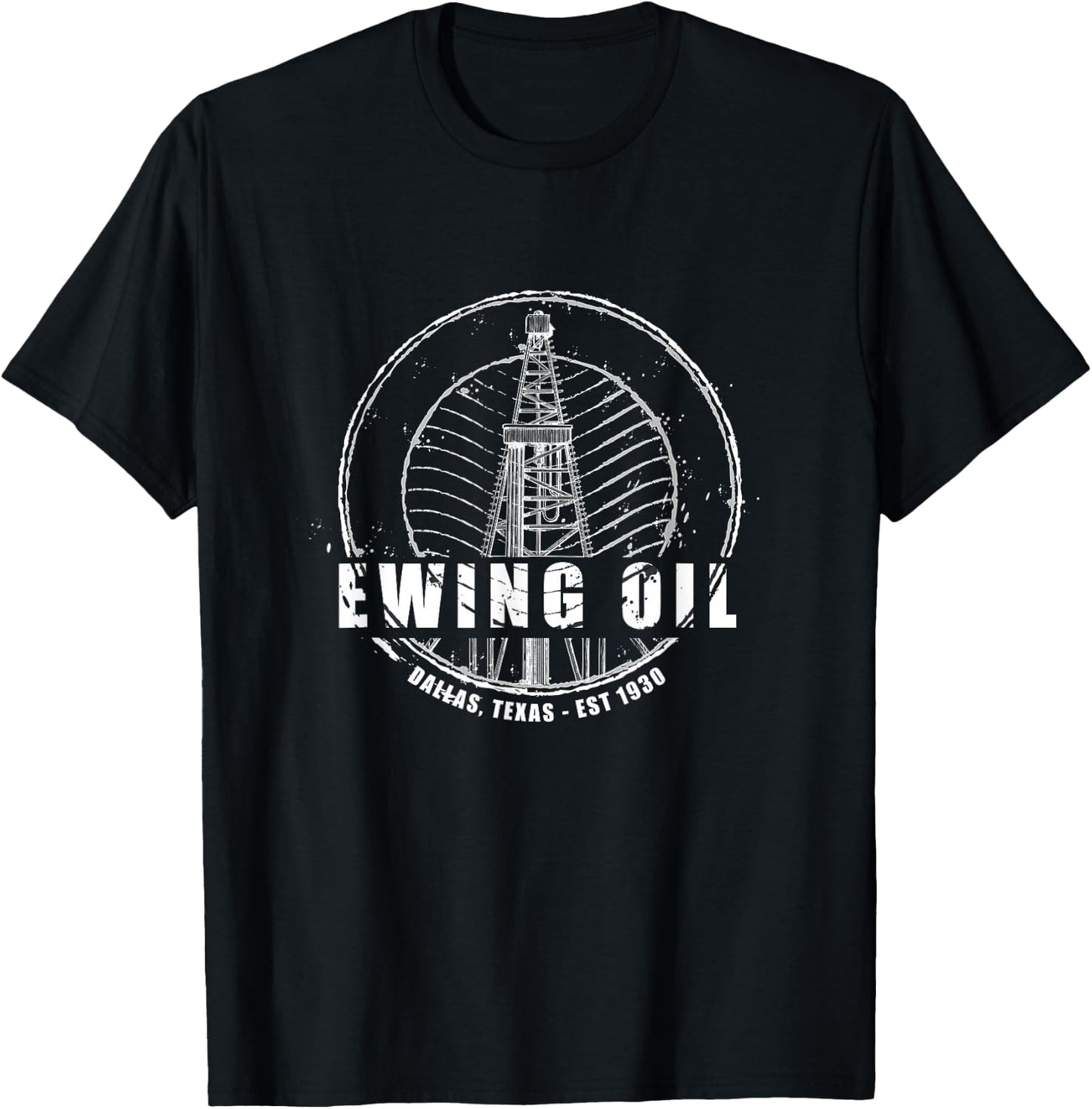 Dallas | Ewing Oil Company Classic 80's TV T-Shirt - T-Shirt | Black