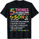 5 Things You Should Know About My Son Autism Awareness T-Shirt - T-Shirt | Black