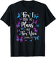 Christian Bible Verse Quote Butterfly Jeremiah 29:11 T-Shirt - T-Shirt | Black