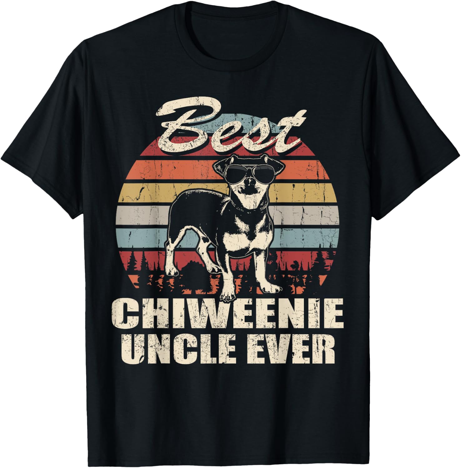 Best Chiweenie Uncle Ever Funny Gift Father's Day For T-Shirt - T-Shirt | Black
