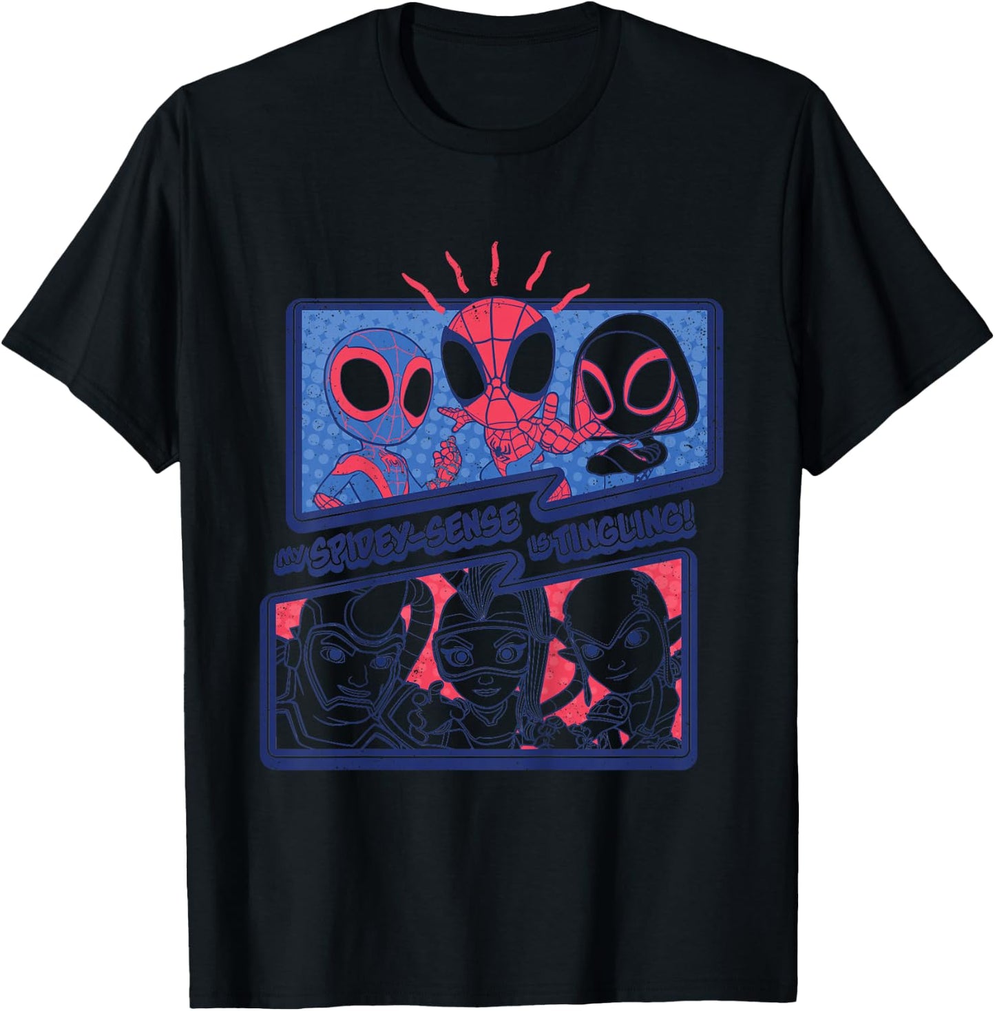 Kids Marvel Spidey and His Amazing Friends Spidey-Sense Tingling T-Shirt - T-Shirt | Black