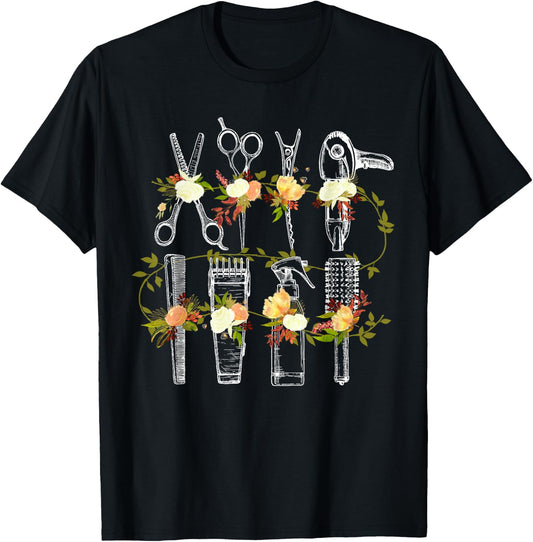Funny Hair Stylist Tools Gift Hairdresser Women Barber Shop T-Shirt - T-Shirt | Black