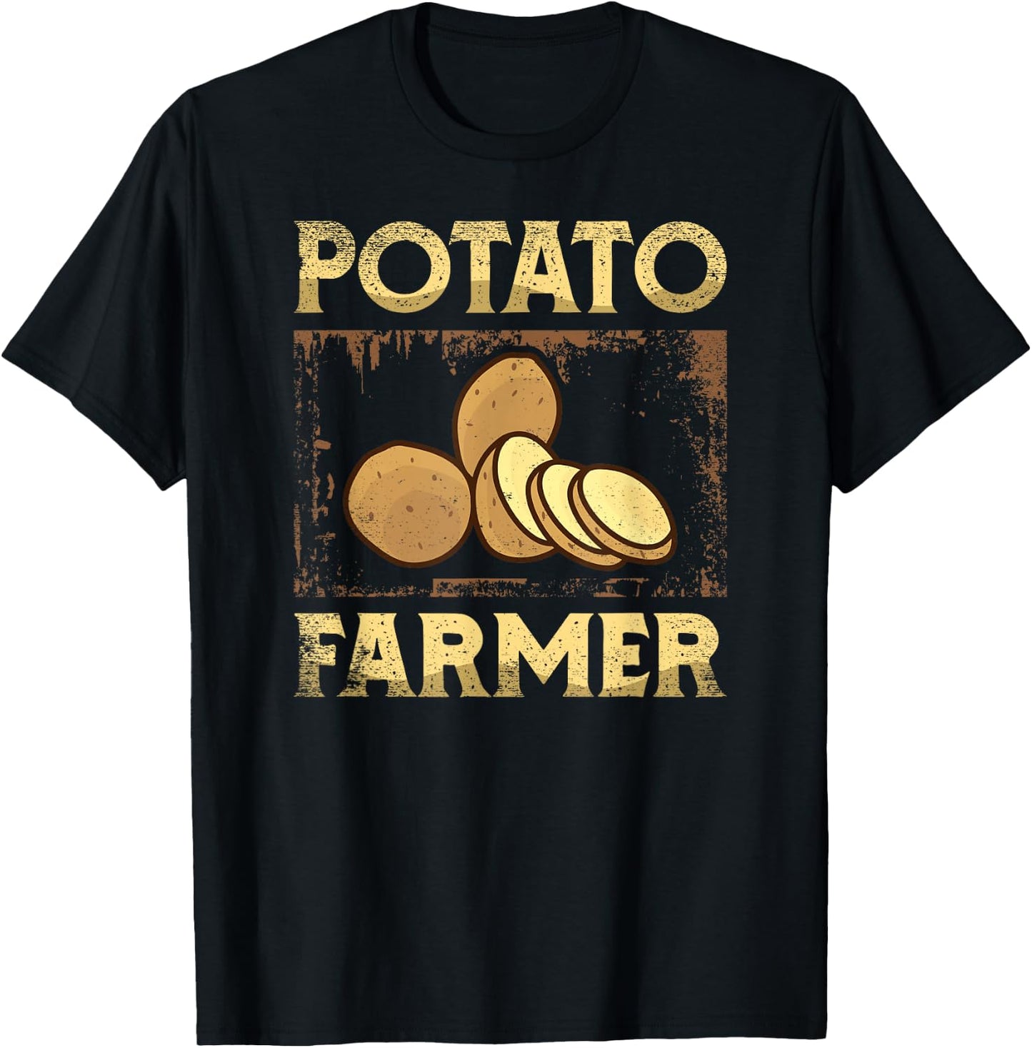 Potato Farmer for a Potato Lovers French Fries Potatoes T-Shirt - T-Shirt | Black