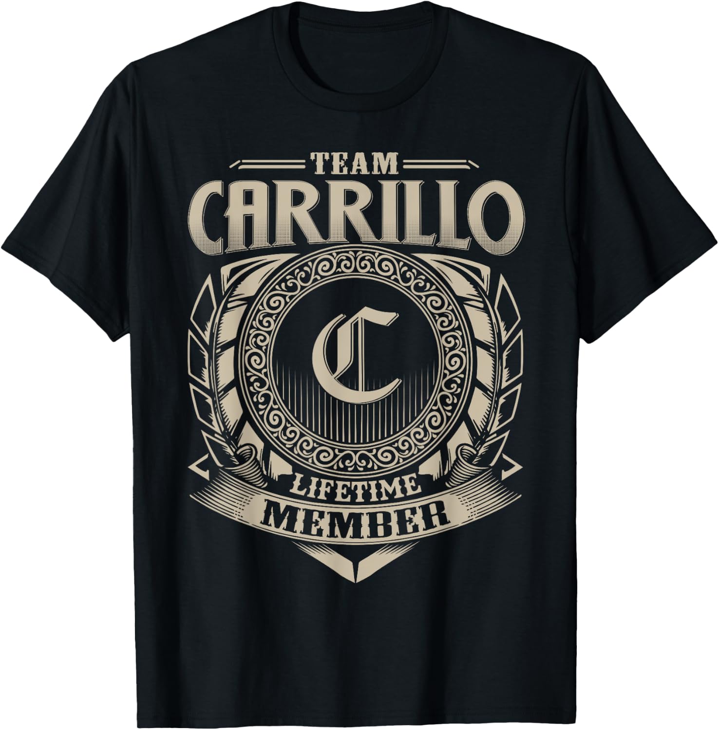 Team CARRILLO Lifetime Member Vintage CARRILLO Family T-Shirt - T-Shirt | Black