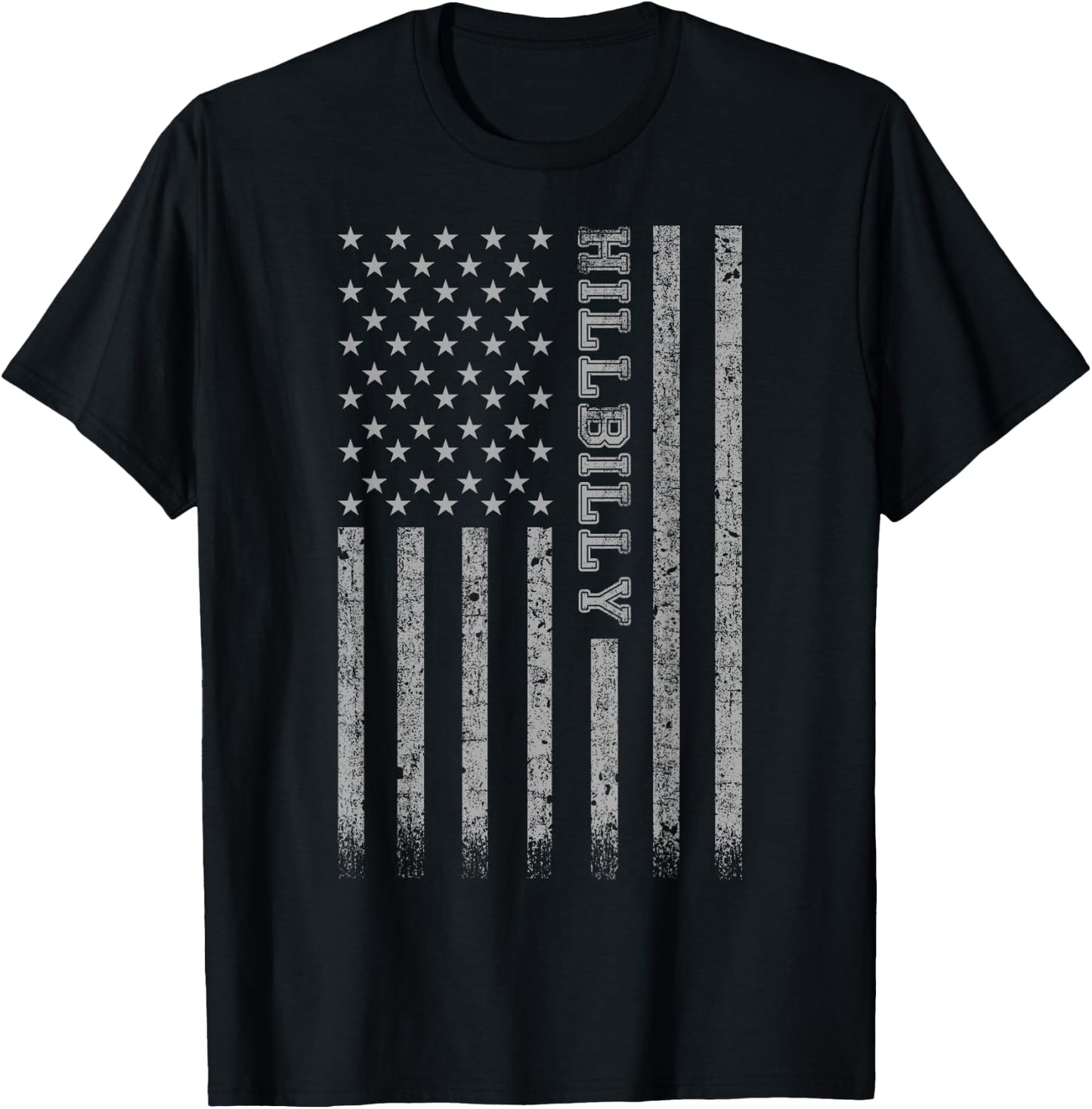 Hillbilly American Flag T-Shirt - T-Shirt | Black
