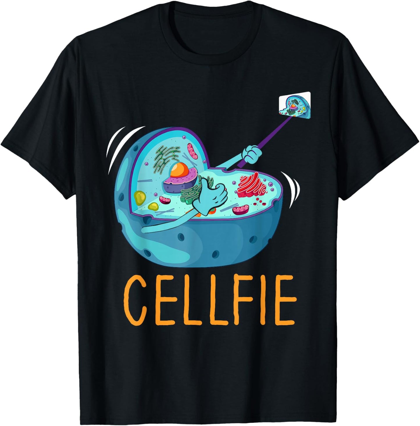 Cellfie Microbiology Microbiologist Biology Science Lover T-Shirt - T-Shirt | Black
