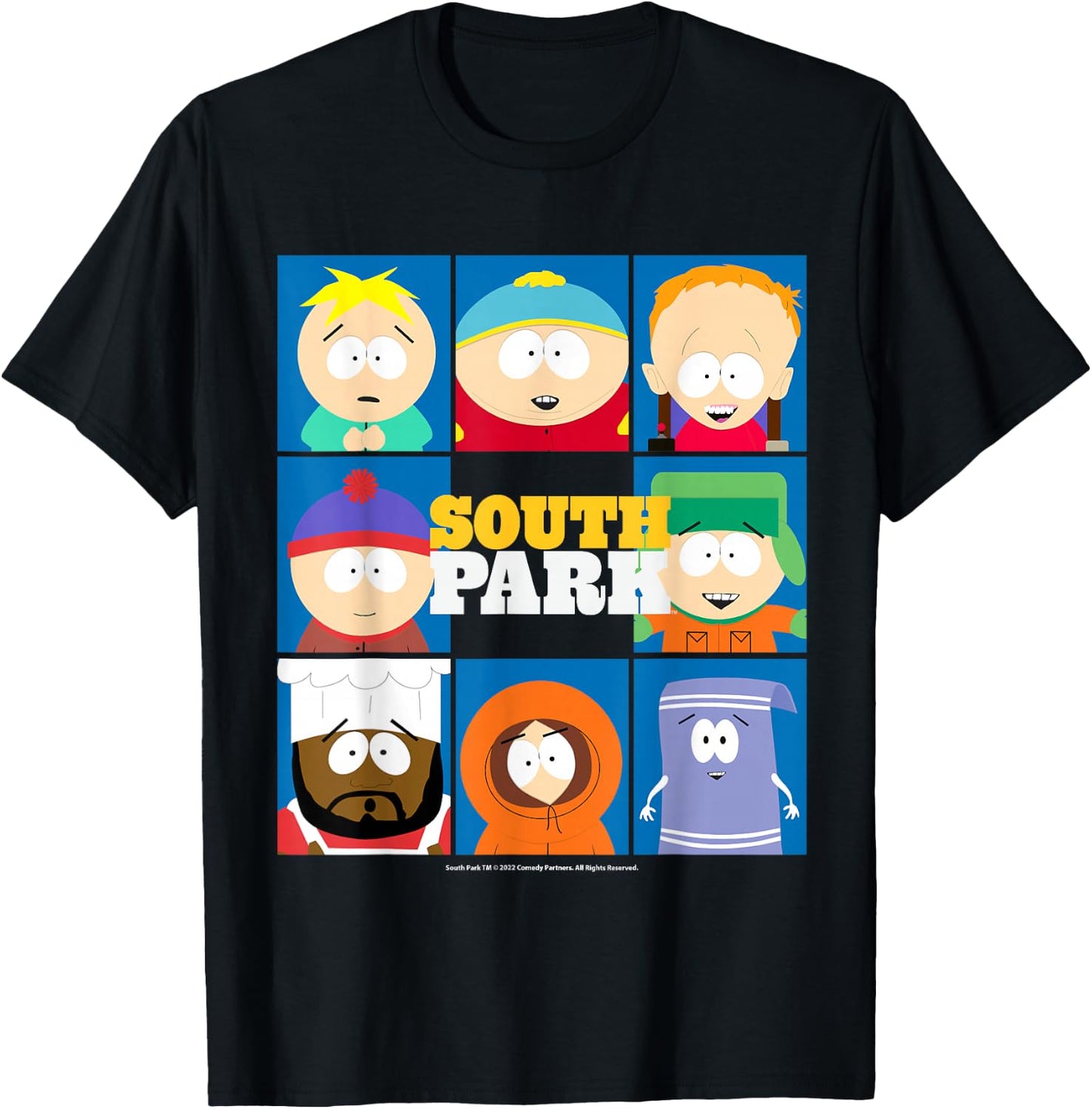 South Park Cast Framed Together T-Shirt - T-Shirt | Black