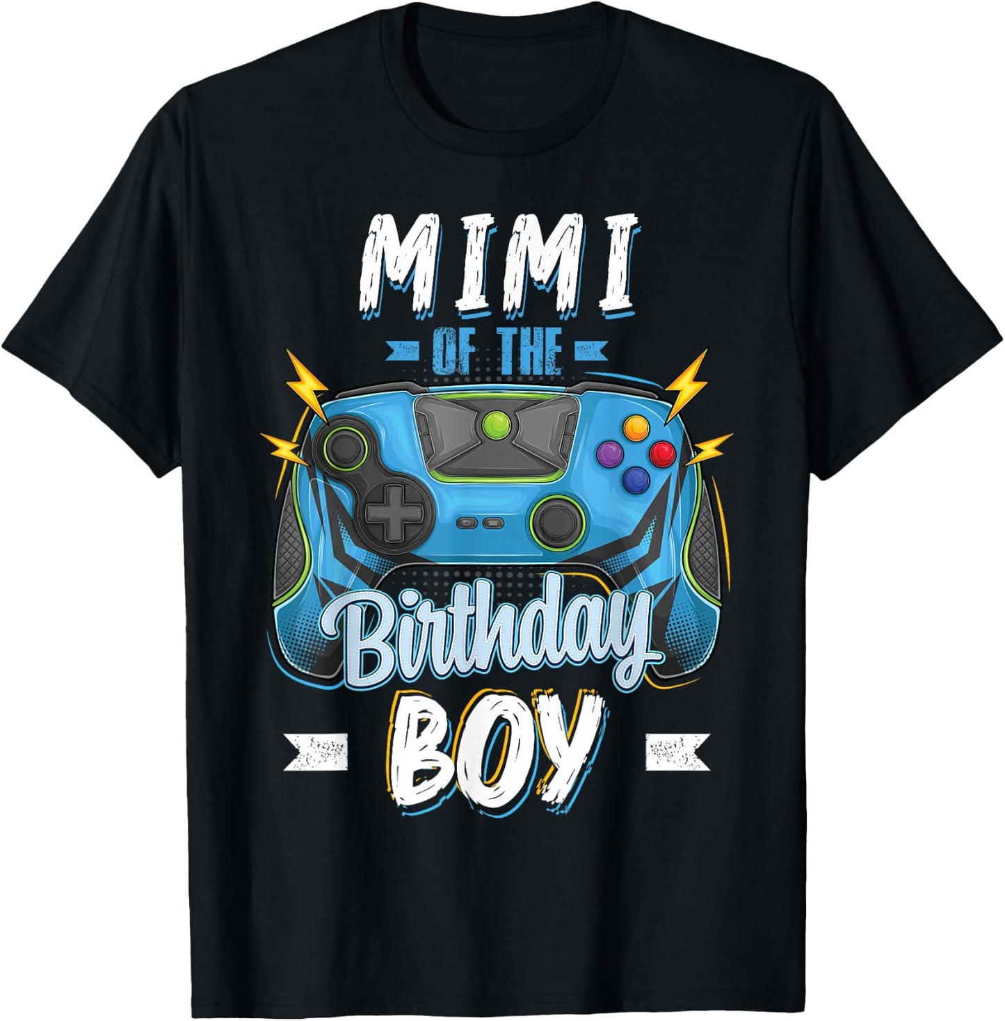 Mimi of the Birthday Boy Matching family Video Gamer party T-Shirt - T-Shirt | Black
