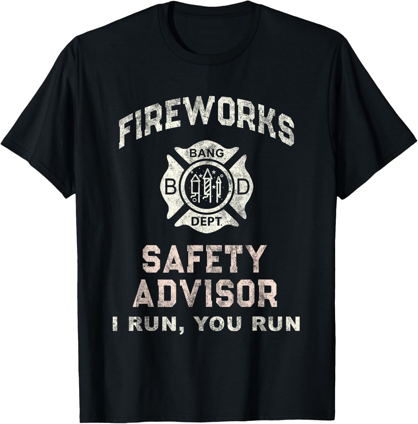 Funny Official FIREWORKS SAFETY ADVISOR Director Consultant T-Shirt - T-Shirt | Black