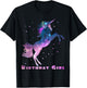 Space Unicorn Birthday Girl Galaxy Unicorn Cute Teens Kids T-Shirt - T-Shirt | Black