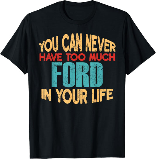 Funny Ford Personalized First Name Joke Item T-Shirt - T-Shirt | Black
