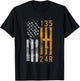Stick Shift American Flag Muscle Car Mechanic Auto Shop T-Shirt - T-Shirt | Black