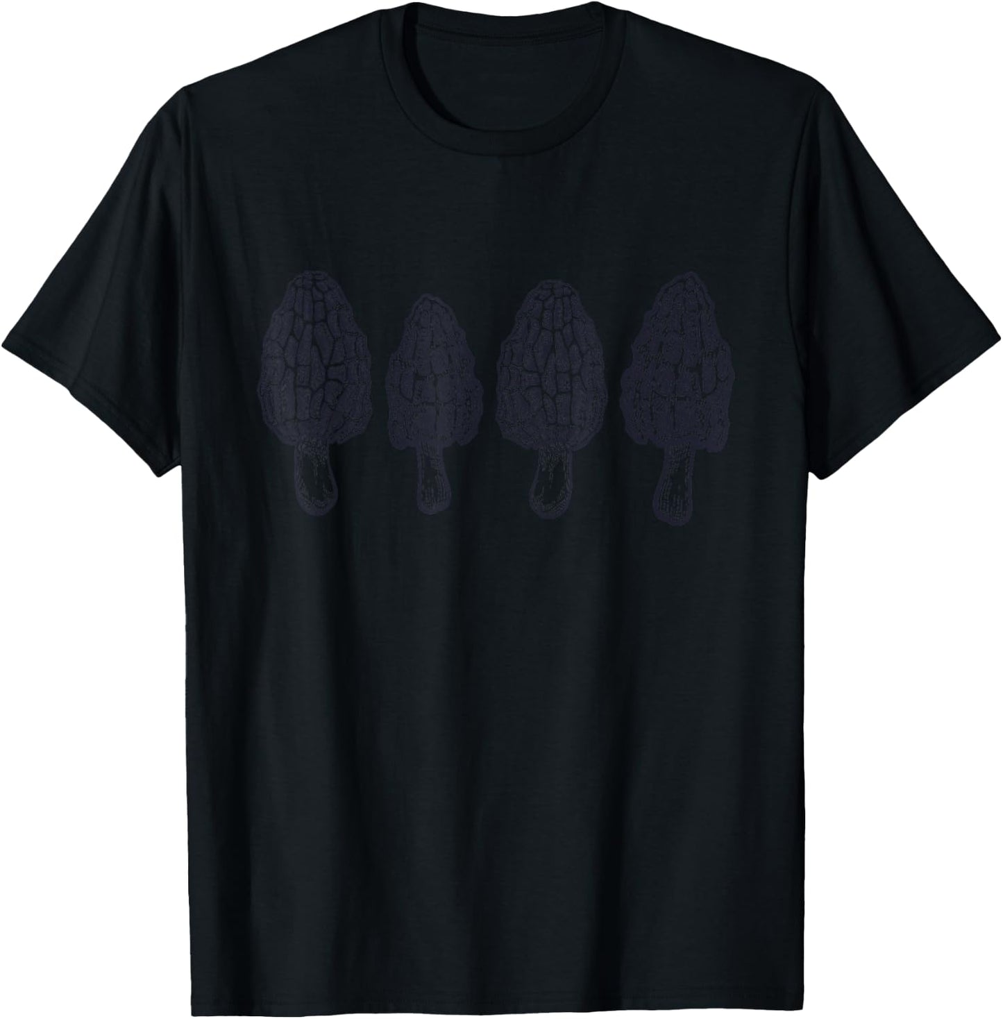 Morel Mushrooms Hunters Vintage Retro Gift T-Shirt - T-Shirt | Black