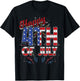 Fireworks Happy 4th of July US Flag American 4th of July T-Shirt - T-Shirt | Black