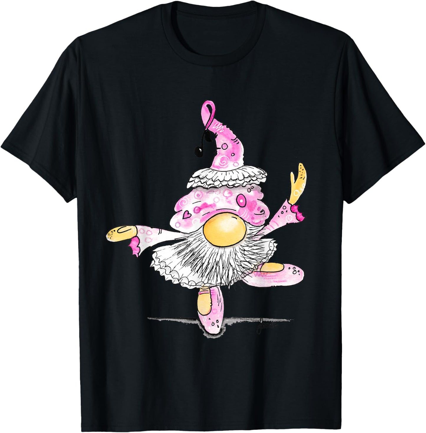 Ballet gnome - the gnome as a ballerina dances ballet T-Shirt - T-Shirt | Black