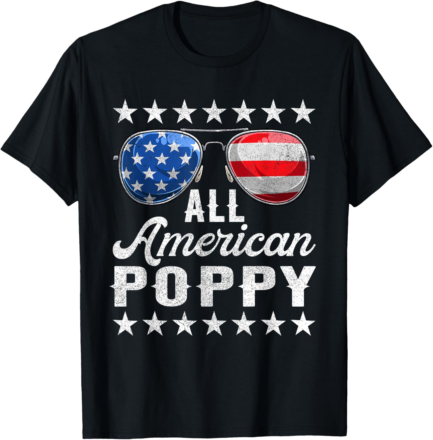 All American Poppy Shirt, 4th Of July Matching Outfit Family T-Shirt - T-Shirt | Black