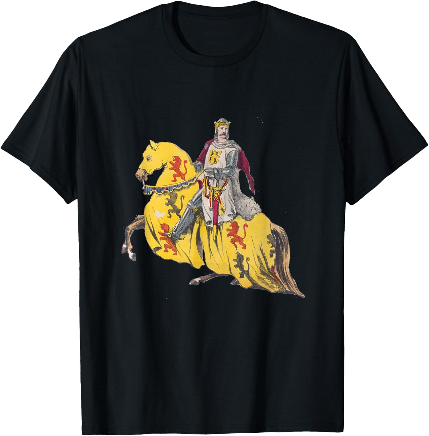 Medieval King of England Richard the Lionheart During the Crusades T-Shirt - T-Shirt | Black