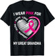 I Wear Pink For My Great Grandma Breast Cancer Awareness T-Shirt - T-Shirt | Black