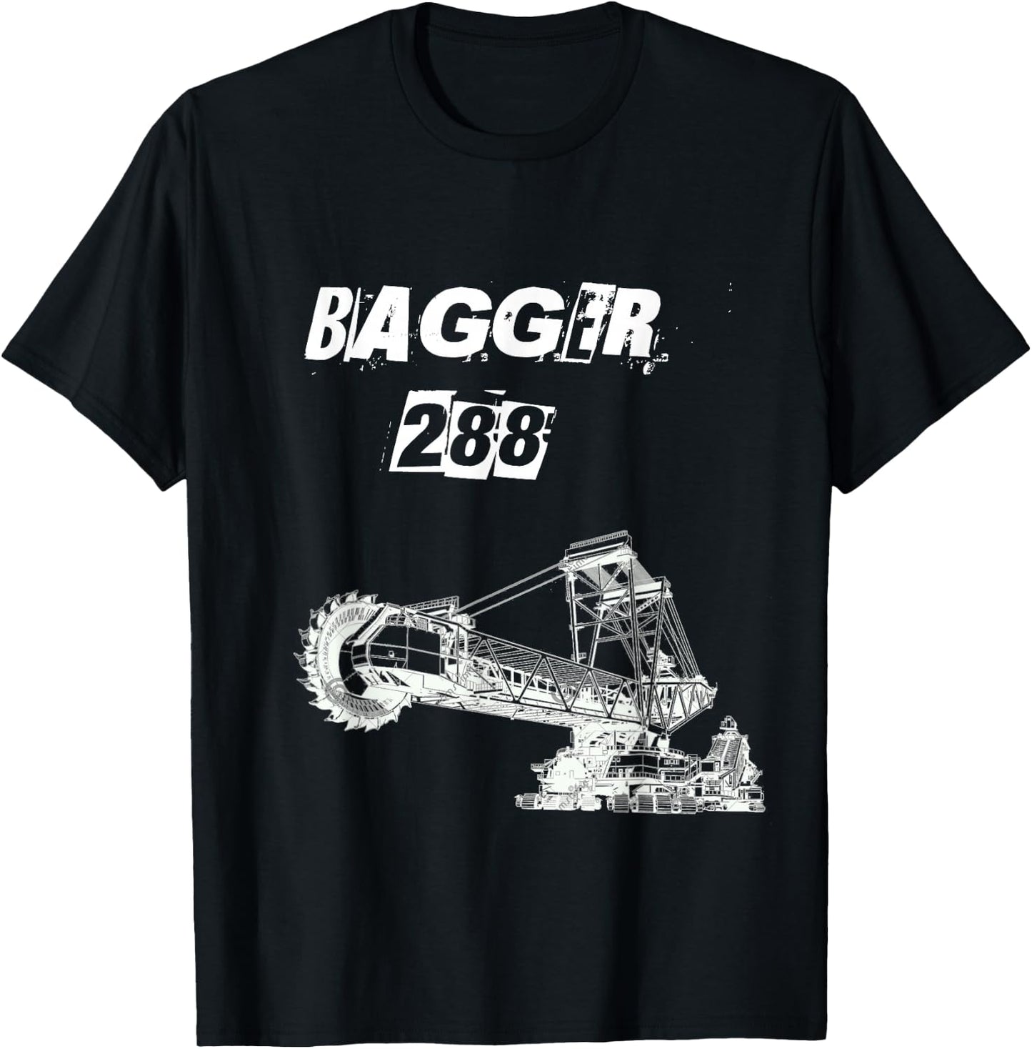 Bagger 288 T Shirt - Giant Bucket Wheel Excavator T-Shirt - T-Shirt | Black