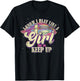 I Know I Play Like A Girl Try To Keep Up Funny Football T-Shirt - T-Shirt | Black