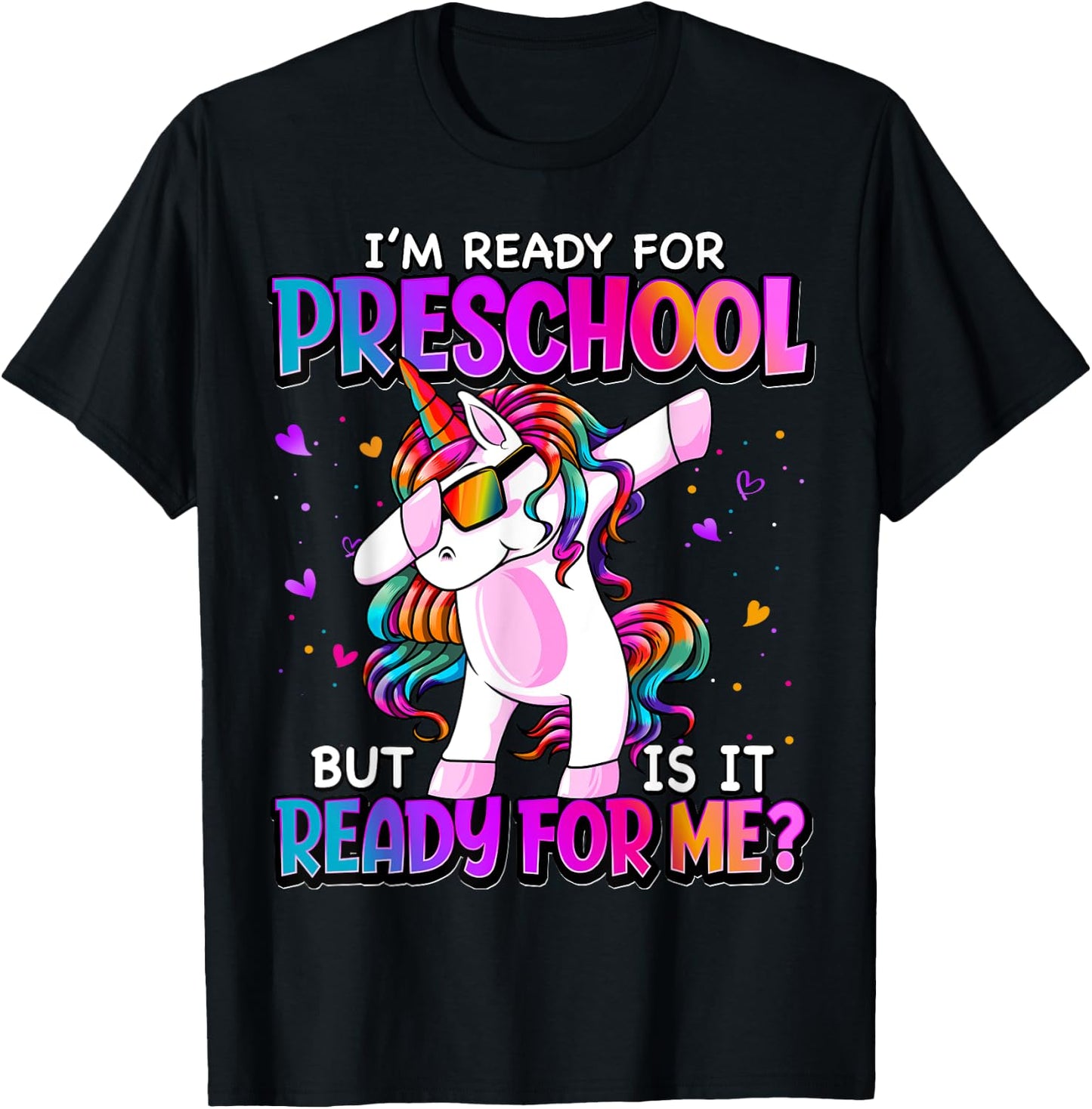 I'm Ready For Preschool Shirt Back To School Preschool Girls T-Shirt - T-Shirt | Black