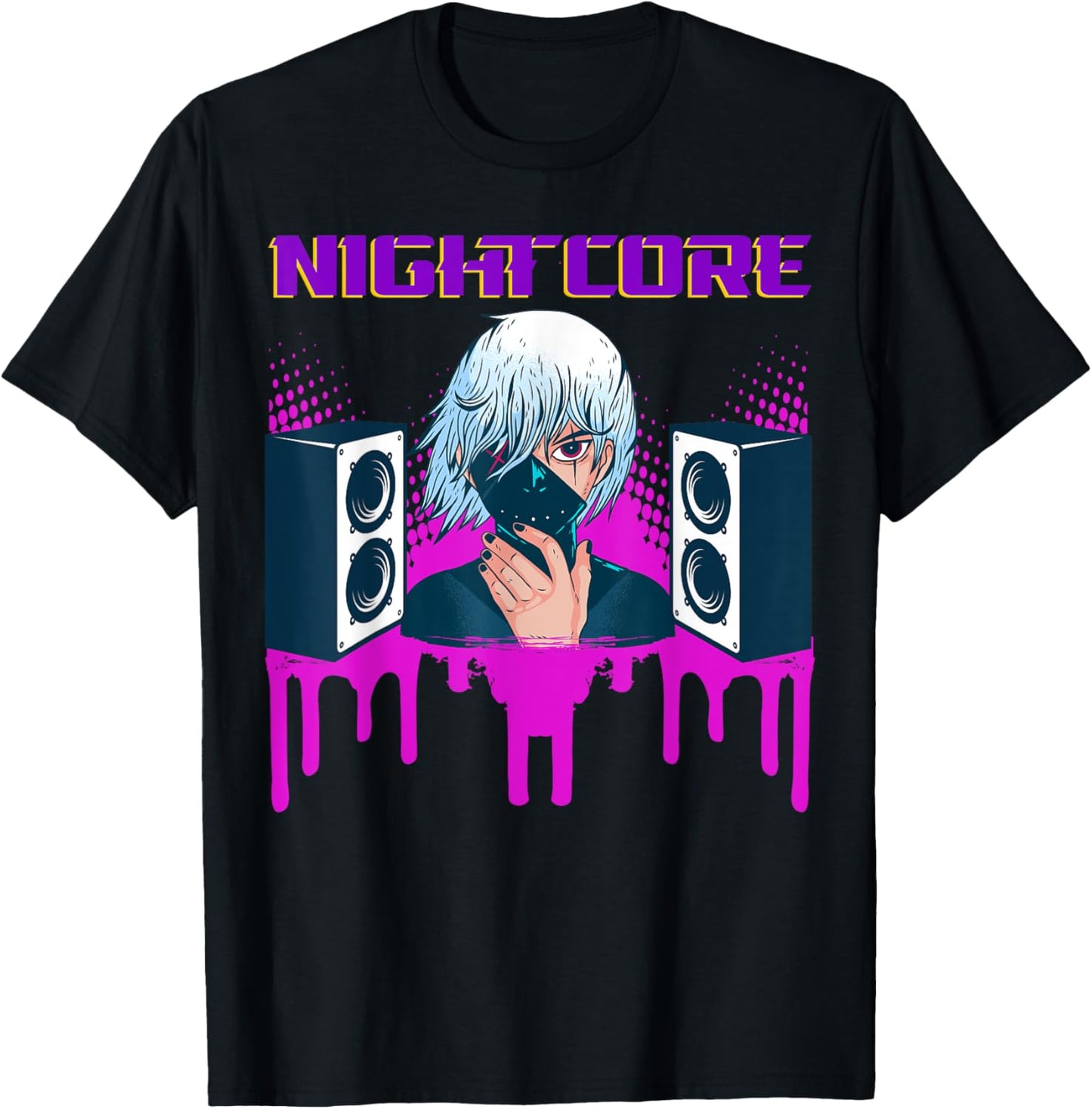 Manga nightcore music and Japanese equals love anime T-Shirt - T-Shirt | Black