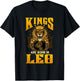King Are Born July August Birthday design Leo Zodiac sign T-Shirt - T-Shirt | Black