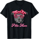 Funny PITTIE MOM Women Cool Pitbull Dog Retro T-Shirt - T-Shirt | Black