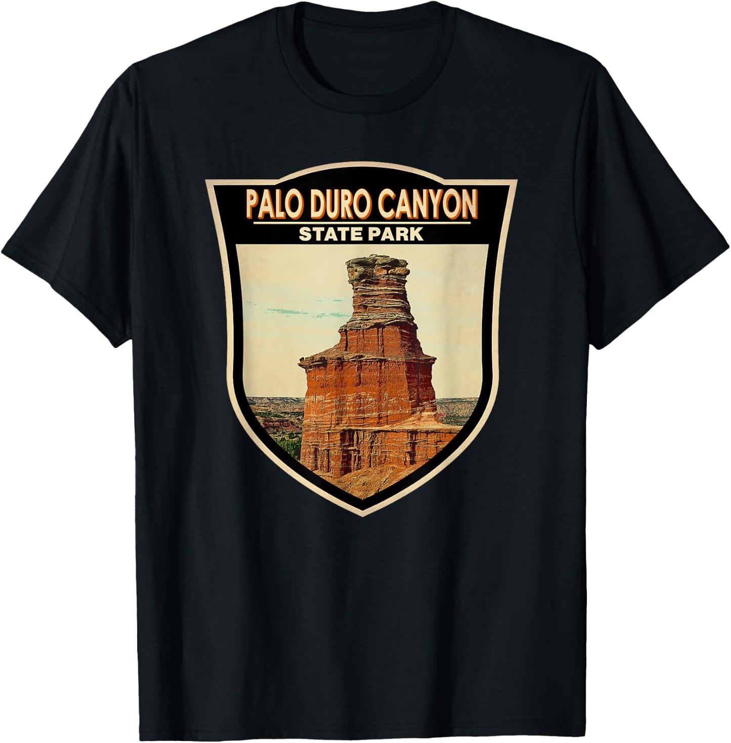 Palo Duro Canyon State Park Texas Vintage T-Shirt - T-Shirt | Black