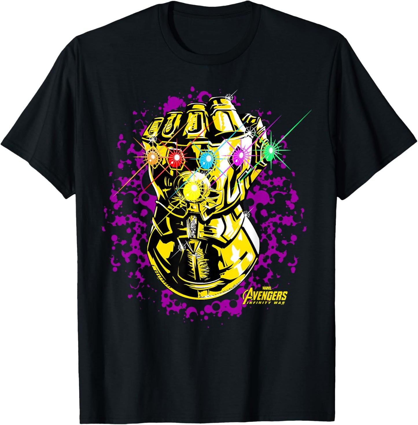 Marvel Avengers Infinity War Gauntlet Paint Graphic T-Shirt - T-Shirt | Black