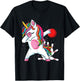 Magical Dabbing Unicorn Bowling Ball Pins Bowling Birthday T-Shirt - T-Shirt | Black