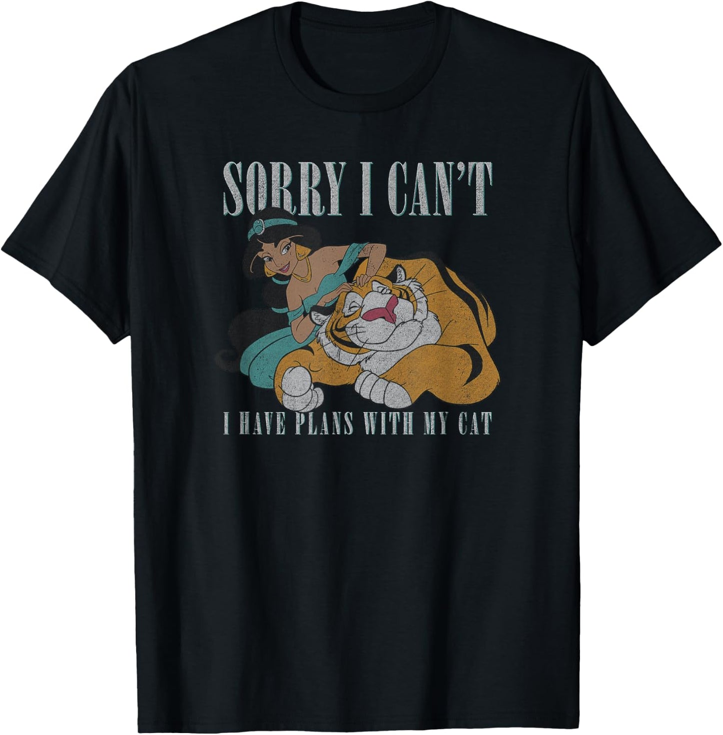 Disney Aladdin Jasmine and Rajah Sassy Quote T-Shirt - T-Shirt | Black