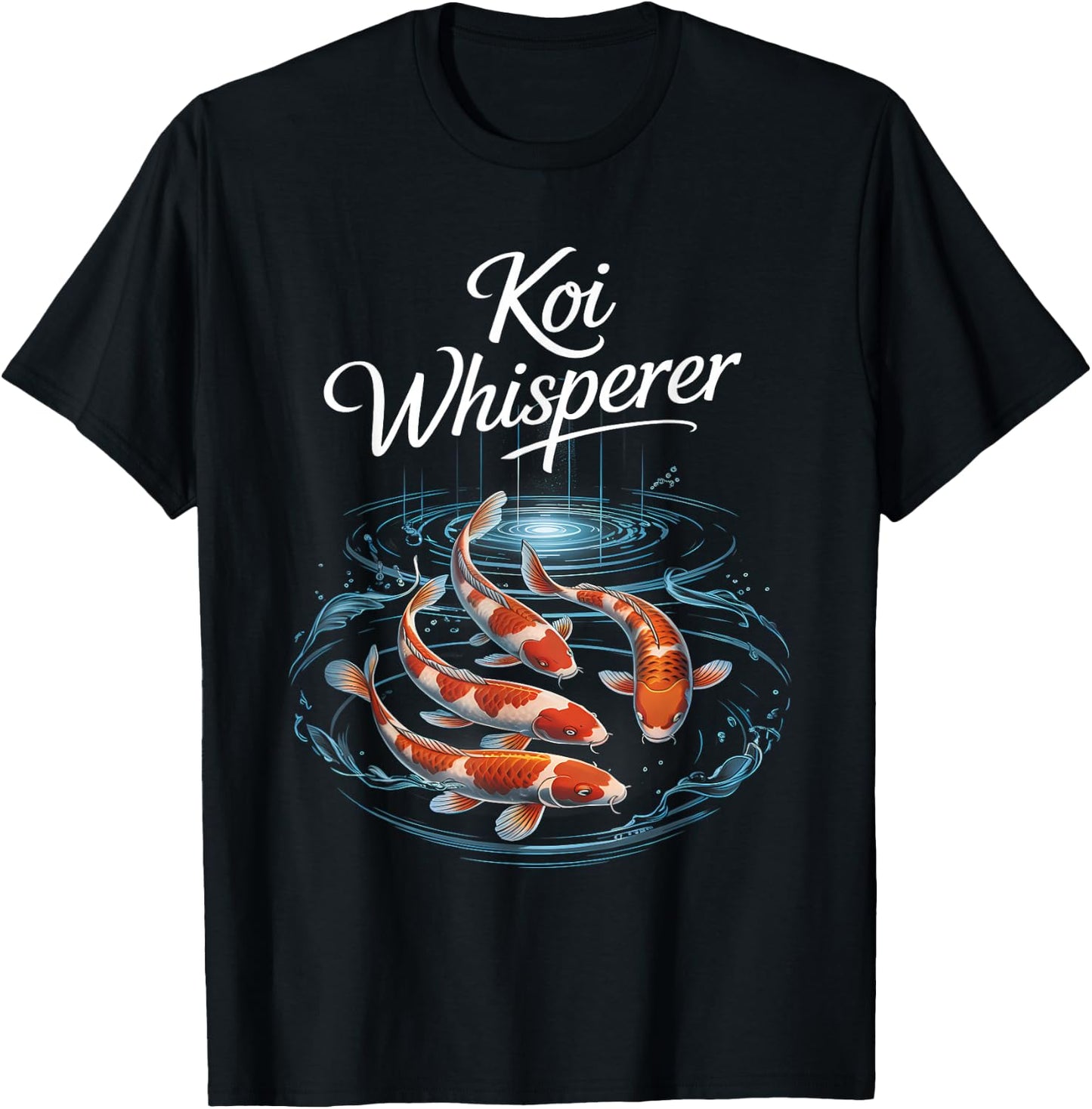 Koi Whisperer Aquarium Japanese Koi Lover Men Kids T-Shirt - T-Shirt | Black