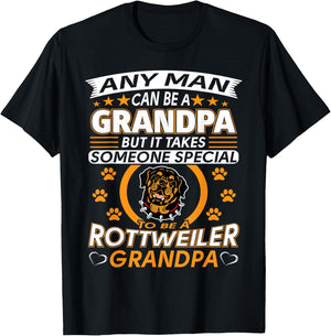 Rottweiler Grandpa T Shirt Best Gift Grandparents Day T-Shirt - T-Shirt | Black