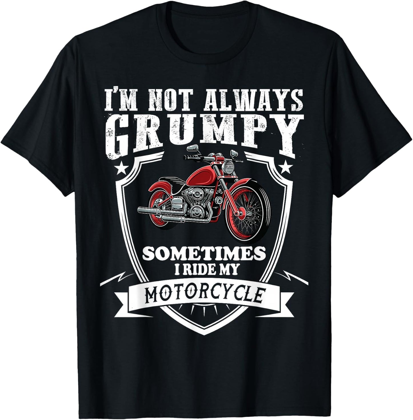 Funny Motorcycle Lover Quote Cool For Grandpa Biker T-Shirt - T-Shirt | Black