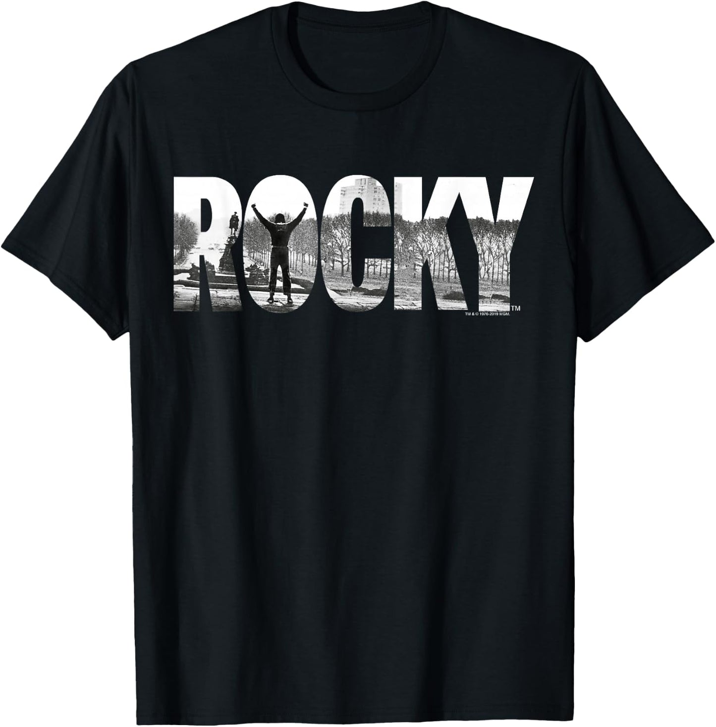 Rocky Black Classic Fit , Cotton , Adult T-Shirt - T-Shirt | Black