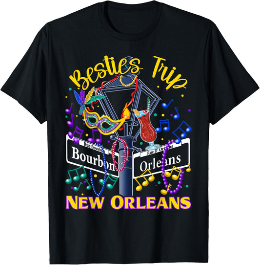 New Orleans Besties Trip Girlfriends Vacation T-Shirt - T-Shirt | Black
