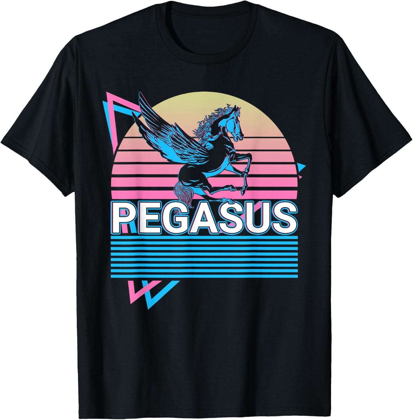 Pegasus Winged Horse Ancient Greek T-Shirt - T-Shirt | Black