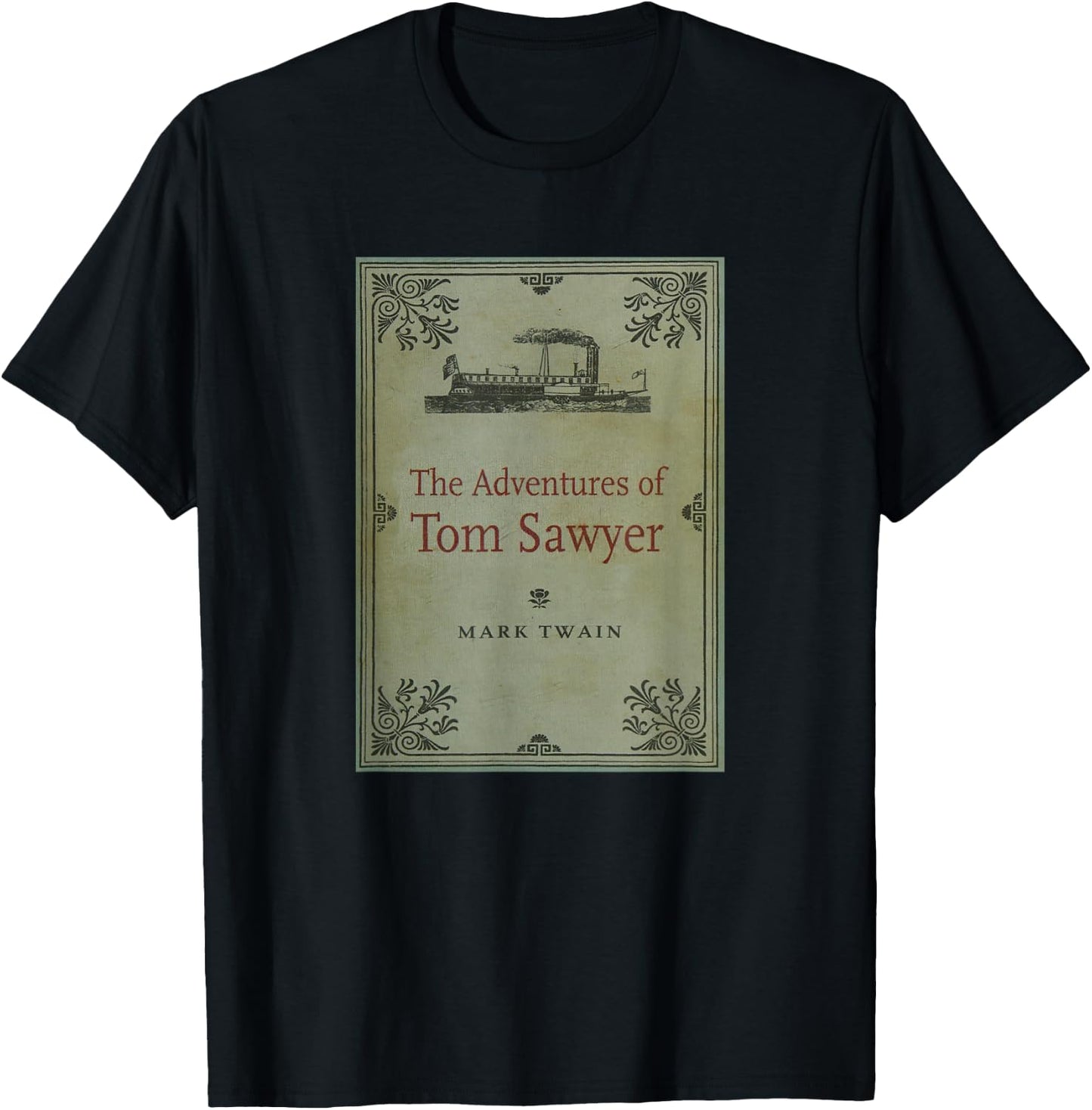 The Adventures of Tom Sawyer (1885) Book Cover T-Shirt - T-Shirt | Black