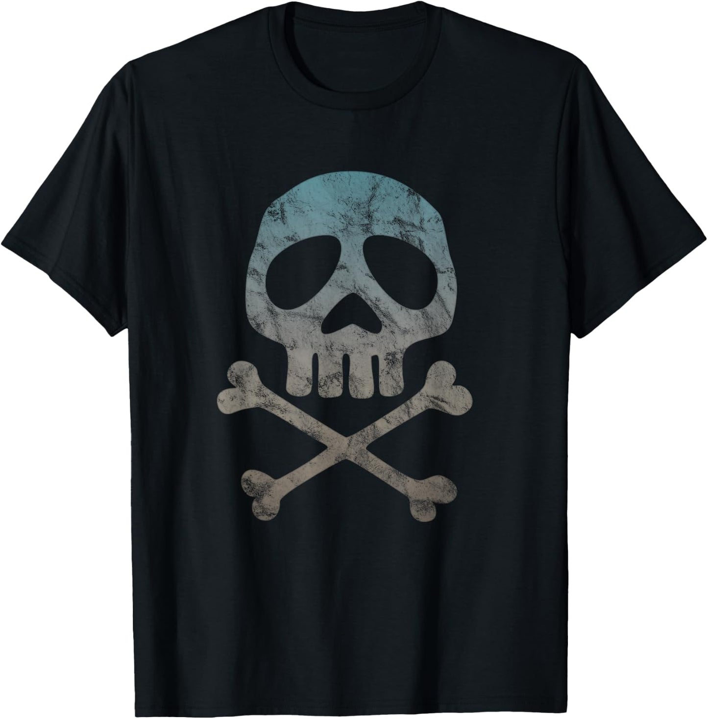 Skull Space Pirate Captain Crossbones Halloween Party Ahoy T-Shirt - T-Shirt | Black