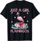 Flamingo Bird Lover Gift Just A Girl Who Loves Flamingos T-Shirt - T-Shirt | Black