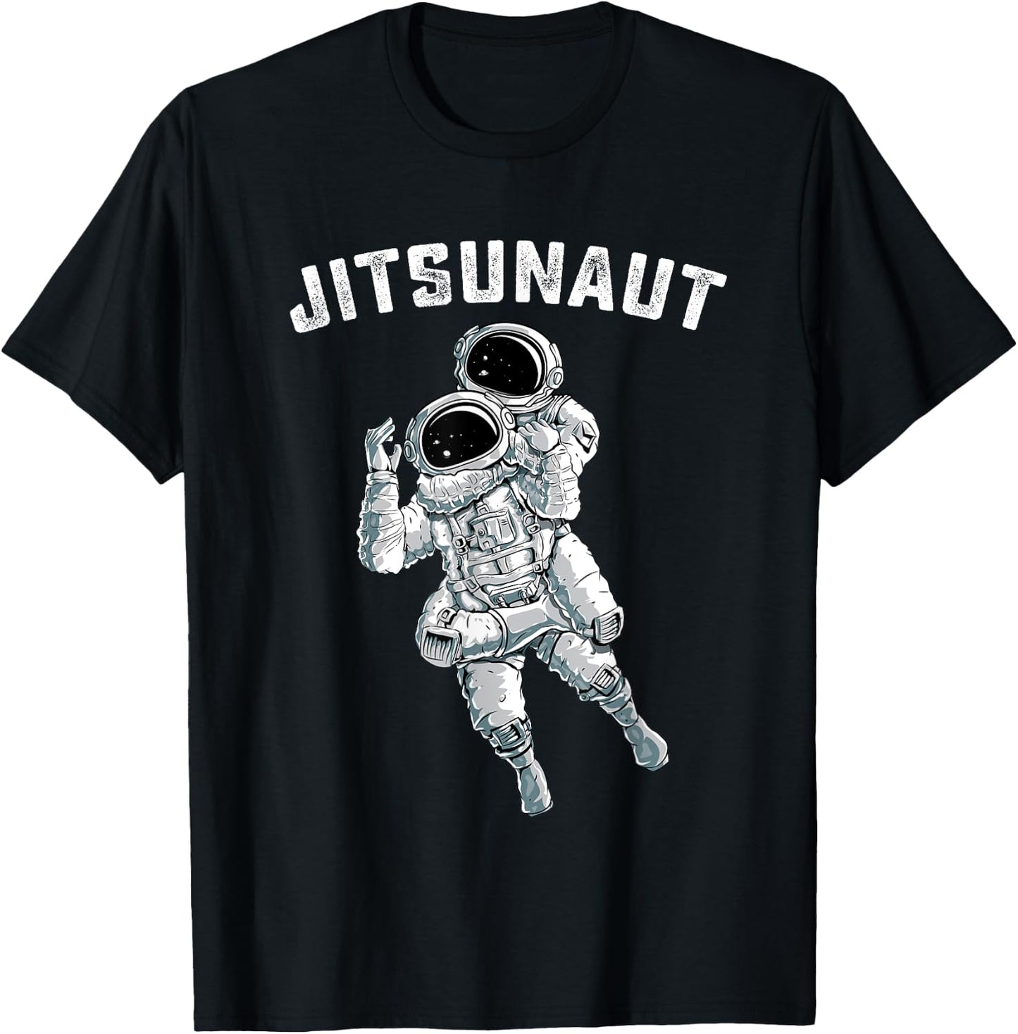 JIU JITSU grappling astronaut in space- BJJ choking gifts T-Shirt - T-Shirt | Black