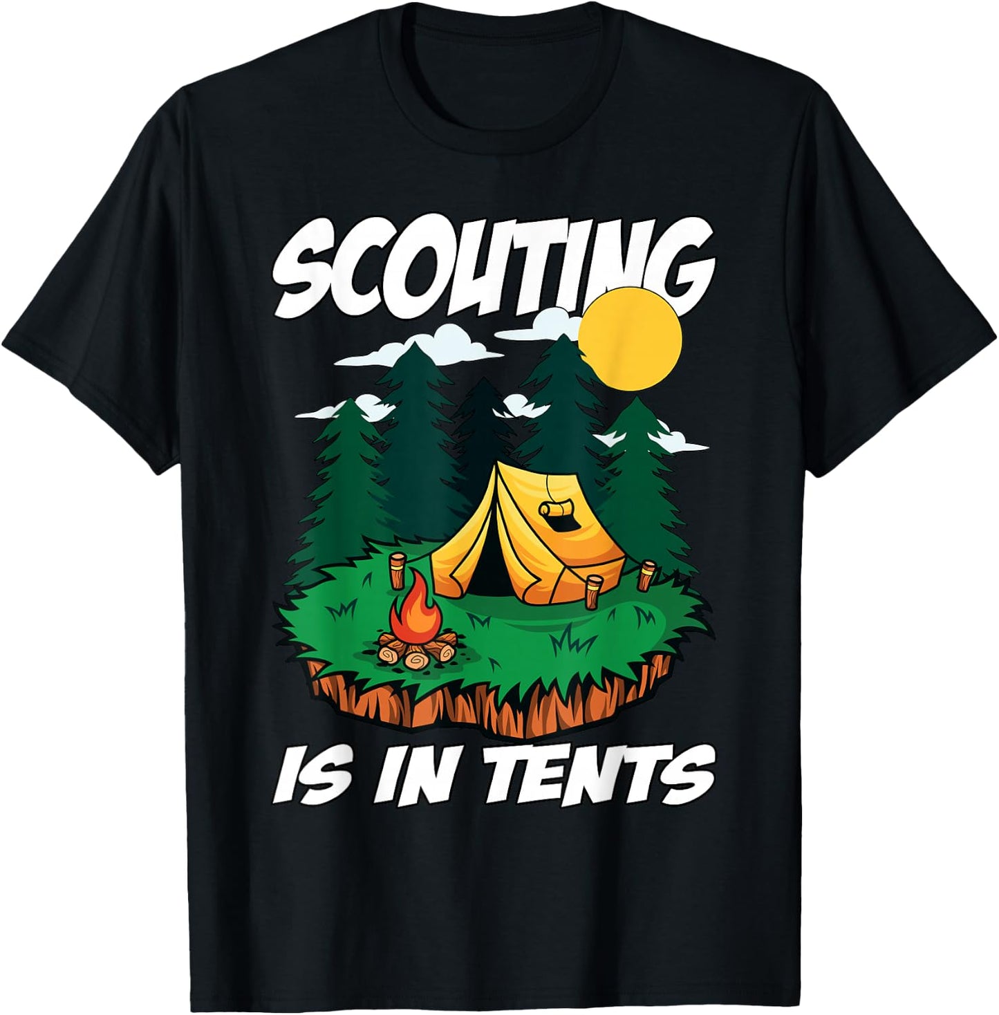 Scouting is in Tents T-Shirt - T-Shirt | Black
