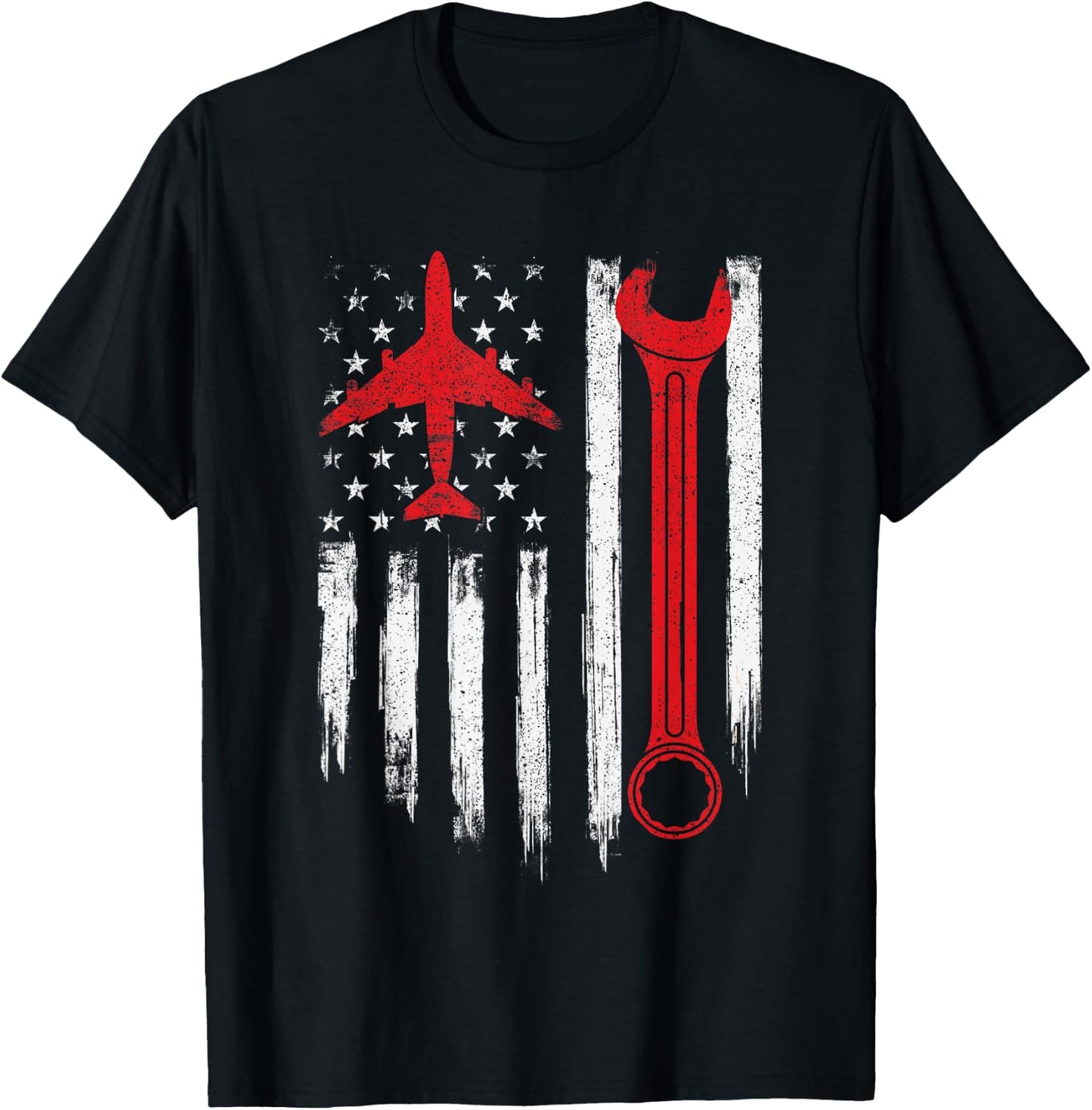 Airplane Mechanic Tools - Aviation Technician Plane Lover T-Shirt - T-Shirt | Black